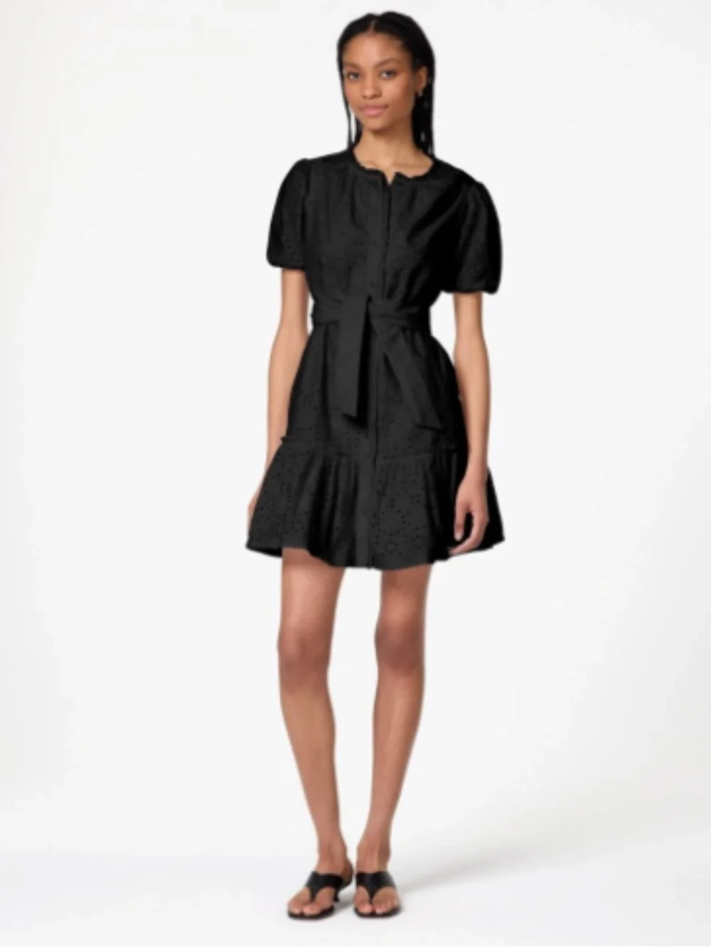 Kate Spade Floral Eyelet Mini Shirt Dress in Size M